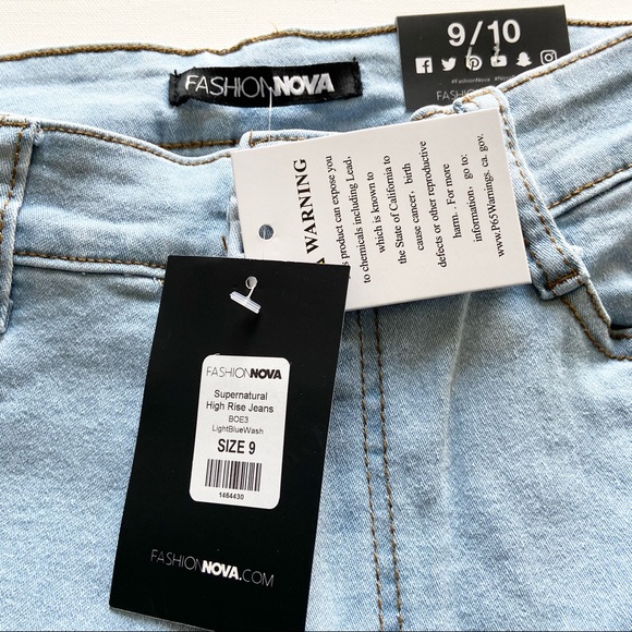 Supernatural High Rise Jeans Light Bl Wsh Sz 9/10 - Picture 2 of 7